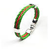 Imitation Leather Multi-strand Bracelets for Women Men WG7AE3D-09-1