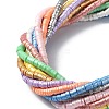 10 Strands 10 Colors Handmade Polymer Clay Beads Strands CLAY-YW0001-90-2
