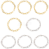 20Pcs 2 Colors Iron Cable Chain Bracelets for Women Men BJEW-SC0001-41-6