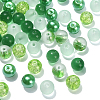 100Pcs Transparent Frosted Glass Beads Strands GLAA-CJ0002-04-1