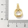 Rack Plating Brass Micro Pave Cubic Zirconia Pendants KK-L224-050G-02-3