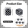 48Pcs Opaque Acrylic European Beads OACR-SC0002-84-2
