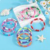 10Pcs Polymer Clay Bracelets BJEW-SW001601-3