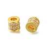 Rack Plating Brass Micro Pave Cubic Zirconia Beads KK-F883-05G-1