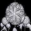 Handmade Round Cotton Woven Net/Web with Feather Wall Hanging Decoration HJEW-G015-06B-3
