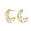 Texture Moon CCB Plastic Stud Earrings for Women EJEW-Q382-06G-1