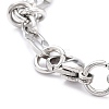 304 Stainless Steel Link Chain Bracelet for Men Women BJEW-Z011-18P-3