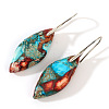 Bohemian Style 304 Stainless Steel Emperor Stone Dangle Earrings SL3554-2-2