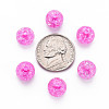 Transparent Crackle Acrylic Beads MACR-S373-66C-N20-4