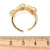 Brass Micro Pave Clear Cubic Zirconia Cuff Finger Rings for Women RJEW-B112-05G-5