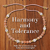Adjustable Natrural Sunstone & Quartz Crystal Beads Slider Bracelets for Women UF4729-2