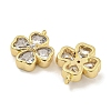 Brass with Clear Cubic Zirconia Charms KK-Q820-23G-2