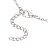 Alloy Enamel Halloween Skull Butterfly Pendant 304 Stainless Steel Cable Chain Necklaces NJEW-JN05446-5
