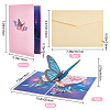 Rectangle 3D Butterfly Pop Up Paper Greeting Card AJEW-WH0289-22-2