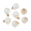 Transparent Spray Painted Glass Pendants GLAA-N035-020B-B01-1