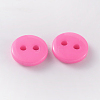 2-Hole Flat Round Resin Sewing Buttons for Costume Design BUTT-E119-20L-06-2