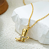 304 Stainless Steel Micro Pave Clear Cubic Zirconia Embossed Cowboy Boot Pendant Necklaces FS-WGF88B1-05-2