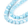 Anti-Tarnish Electroplate Glass Beads Strands EGLA-ZX010-4mm-15-5