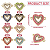 32Pcs 8 Colors Alloy Enamel Connector Charms FIND-TA0003-57-4