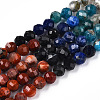 Natural & Synthetic Mixed Gemstone Beads Strands G-D080-A01-01-24-4