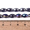 Electroplate Transparent Glass Beads Strands GL-N002-01A-A19-4