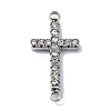 304 Stainless Steel Crystal Rhinestone Connector Charms STAS-Z065-02P-04-1