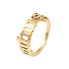 Ion Plating(IP) 304 Stainless Steel Constellation Open Cuff Ring for Women RJEW-C097-01G-05-1