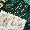 Bullet Natural Gemstone Bookmark AJEW-SC00013-3