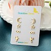 304 Stainless Steel Earring Sets EJEW-S248-05B-G-1