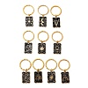 10Pcs Alloy Enamel Keychains KEYC-JKC01375-1