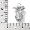 Rack Plating Brass Micro Pave Clear Cubic Zirconia Pendants KK-L224-001P-3