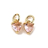 Brass Micro Pave Cubic Zirconia Charms KK-P192-08-G08-1