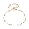 2Pcs 2 Colors 304 Stainless Steel Ball Link Chain Bracelet Making AJEW-JB01305-2