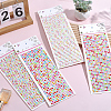 4 Sheets 4 Styles Acrylic Self Adhesive Stickers DIY-GF0014-71A-4
