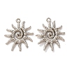 Alloy Rhinestone Pendants RB-CBAA987-19P-1