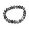 Natural Netstone Bead Stretch Bracelets BJEW-K212-A-021-7