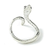 Snake Alloy Open Cuff Rings RJEW-K275-68AS-3