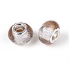 Transparent Resin Rondelle European Beads RESI-N044-02I-2