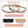   Imitation Leather & Rhinestone Shoelace Bands FIND-PH0020-49-2