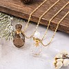 Natural Gemstone Perfume Bottle Pendant Necklaces NJEW-F251-11G-5