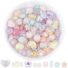 160Pcs 8 Styles Frosted Transparent Acrylic Beads OACR-PA0002-09-7
