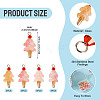 20Pcs 4 Styles Glass Ice Cream Pendants PALLOY-TAC0242-01-4