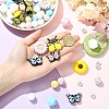 25Pcs 8 Styles Silicone & 15Pcs Iron Grade A Crystal Rhinestone Spacer Beads Findings Kits SIL-YW0002-67A-5