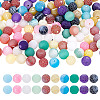 120Pcs 10 Colors Natural Weathered Agate Beads G-HY0001-90-1