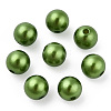 Spray Painted ABS Plastic Imitation Pearl Beads OACR-T015-05B-09-3