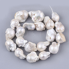 Natural Baroque Pearl Keshi Pearl Beads Strands PEAR-Q015-007