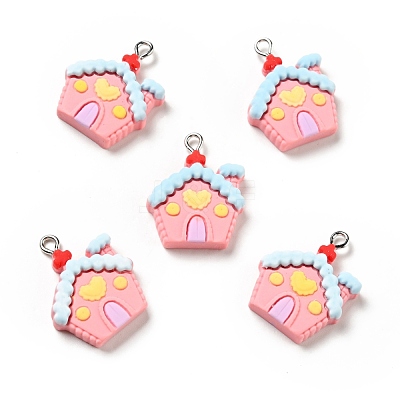Christmas Opaque Resin Pendants RESI-G043-B01-1