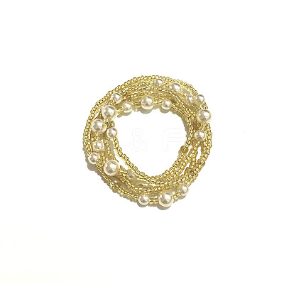 Glass Seed Beaded Waist Beads WG0248E-01-1