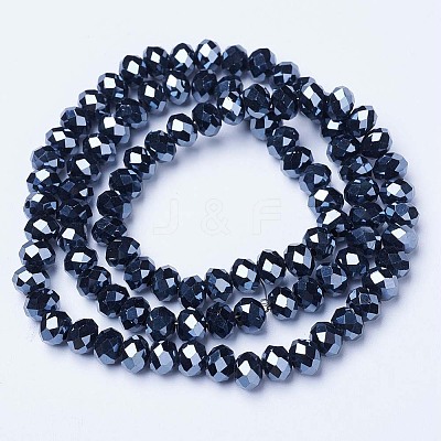 Electroplate Glass Beads Strands EGLA-A044-P6mm-A18-1