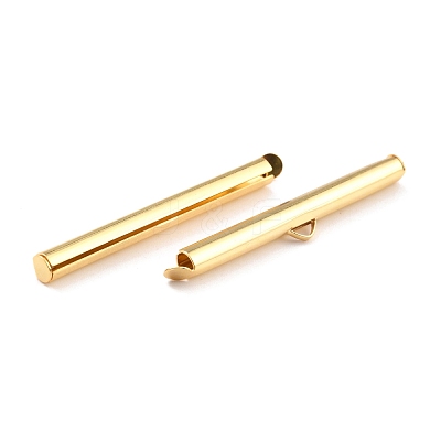 304 Stainless Steel Slide On End Clasp Tubes STAS-C044-08F-G-1